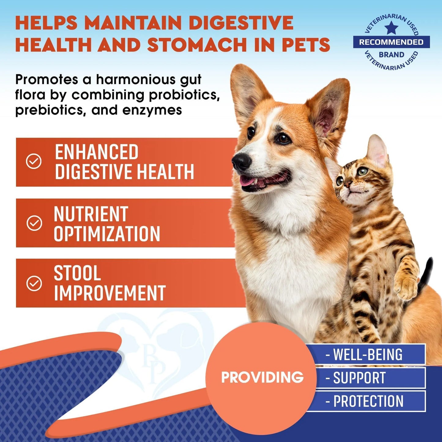 Probiotics & Prebiotics with Enzymes for Dogs and Cats