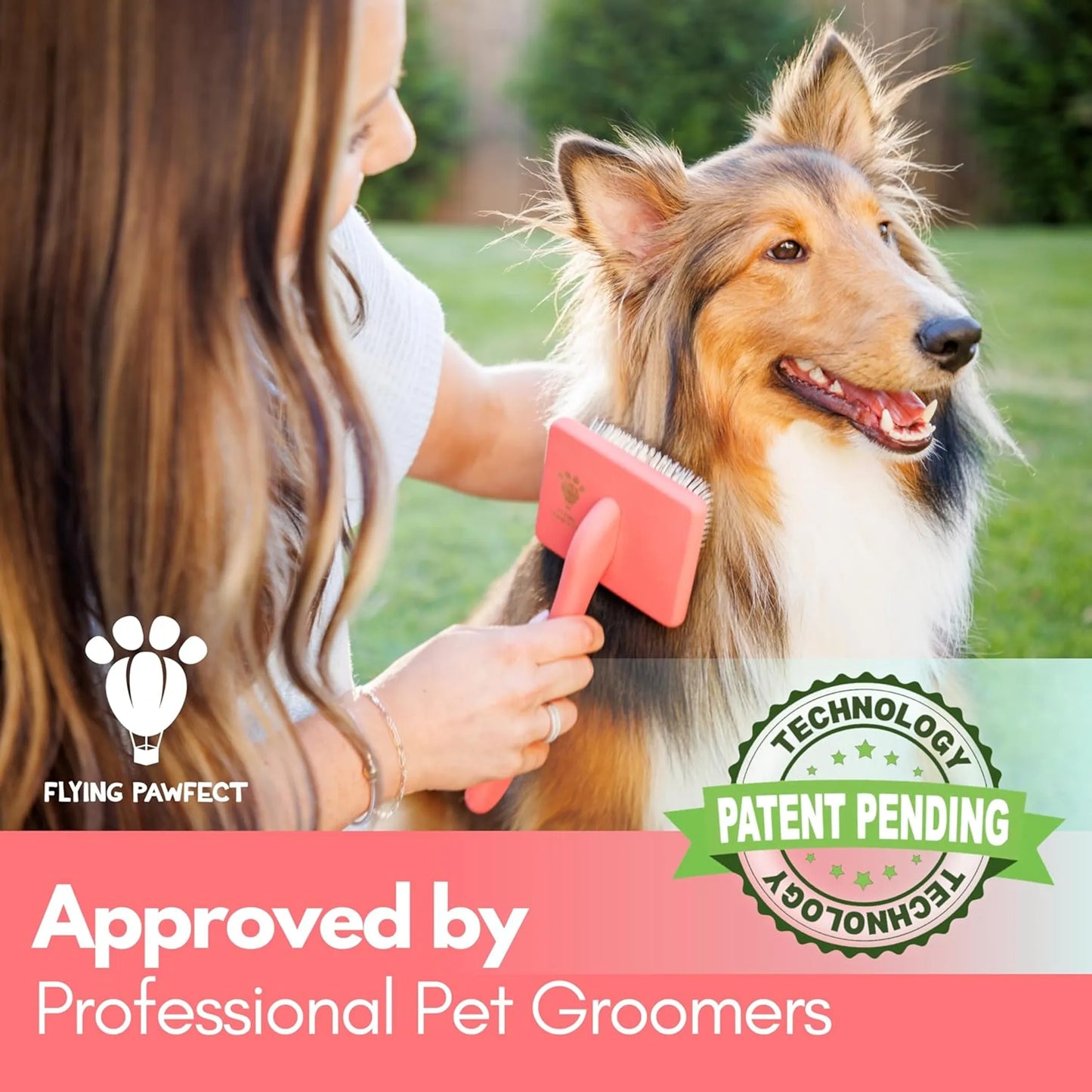 Flat Coral Pet Slicker Brush