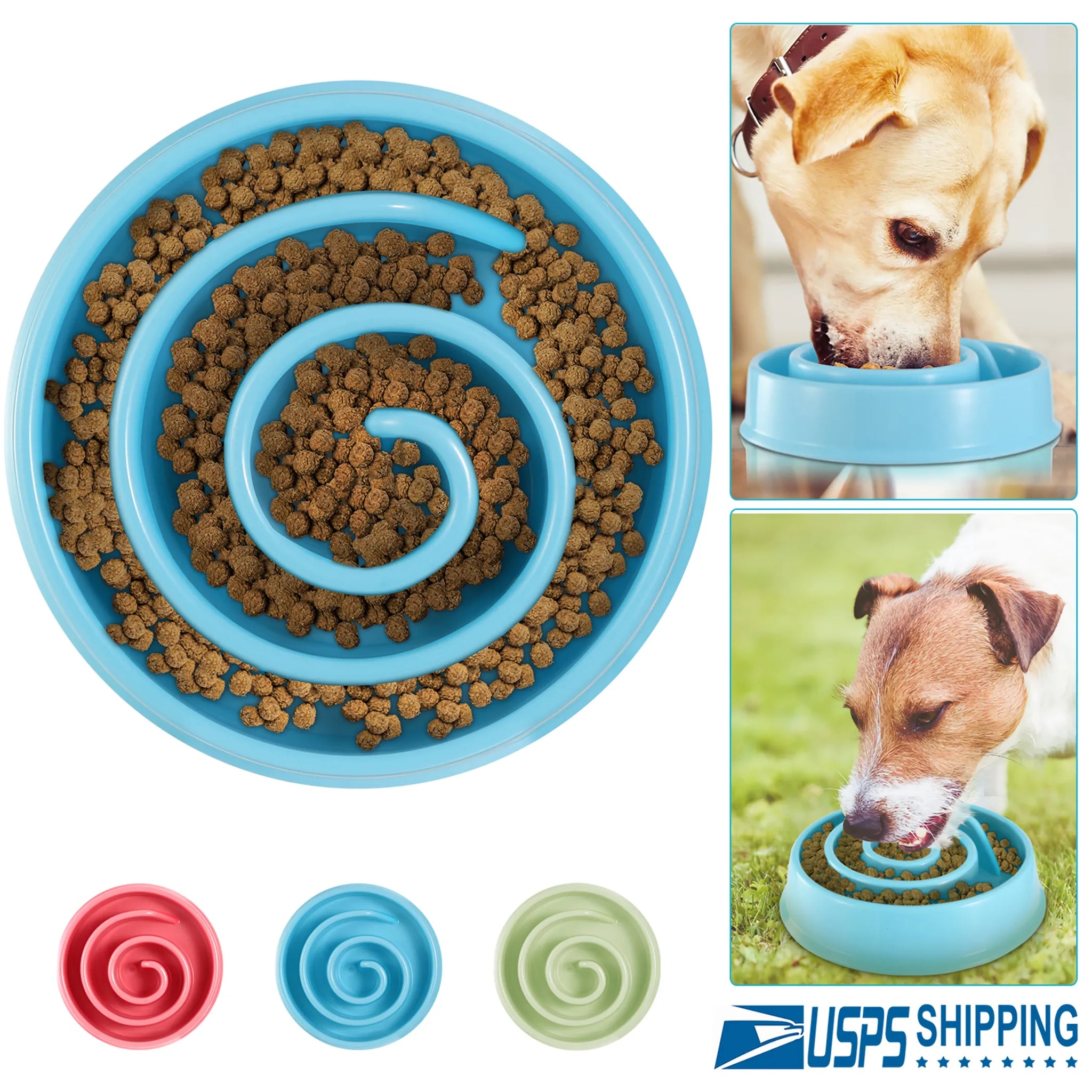 Slow Feeder Healthy Dog Bowl Happy Hunting Fun