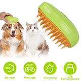 3 In 1 Cat Grooming Steam Brush Hair Brush