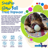 4" Glow-in-the-Dark Dog Ball - Treat Dispenser & Water Toy