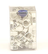 100PCS Racing Pigeon Leg Bands – Snap-On Numbered Identification Rings (001–100)