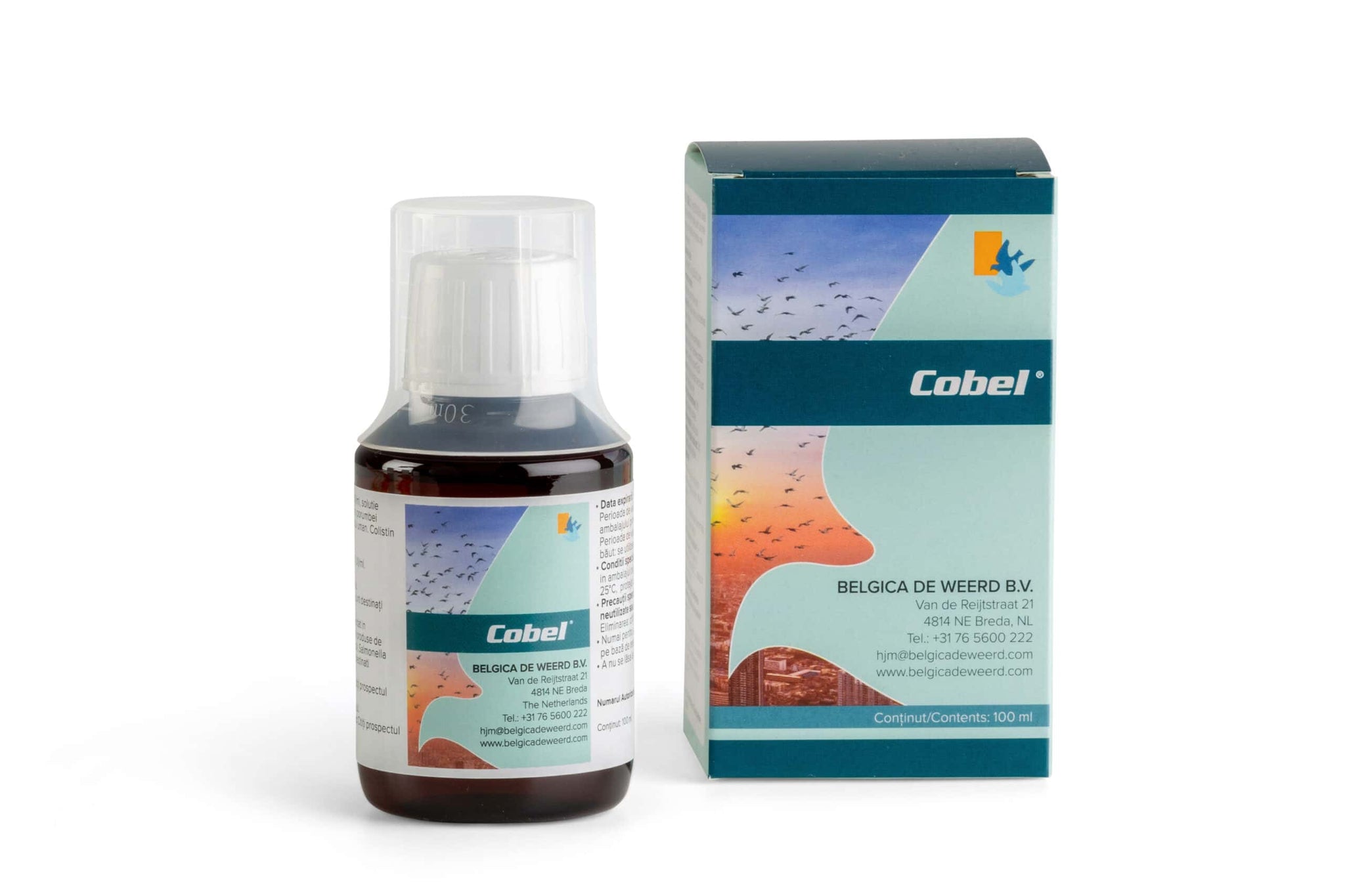 Belgica De Weerd Cobel — Colistin Sulfate Solution for E. coli, Salmonella & Adeno-Coli Syndrome in Pigeons