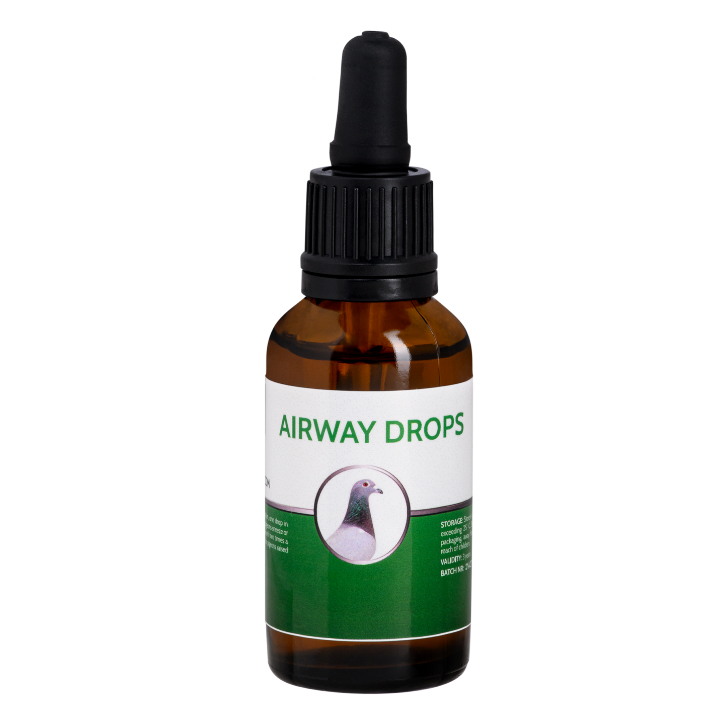 Respiratory Drops 30 ml — Natural Nasal Drops for Pigeons (Peppermint & Thyme)
