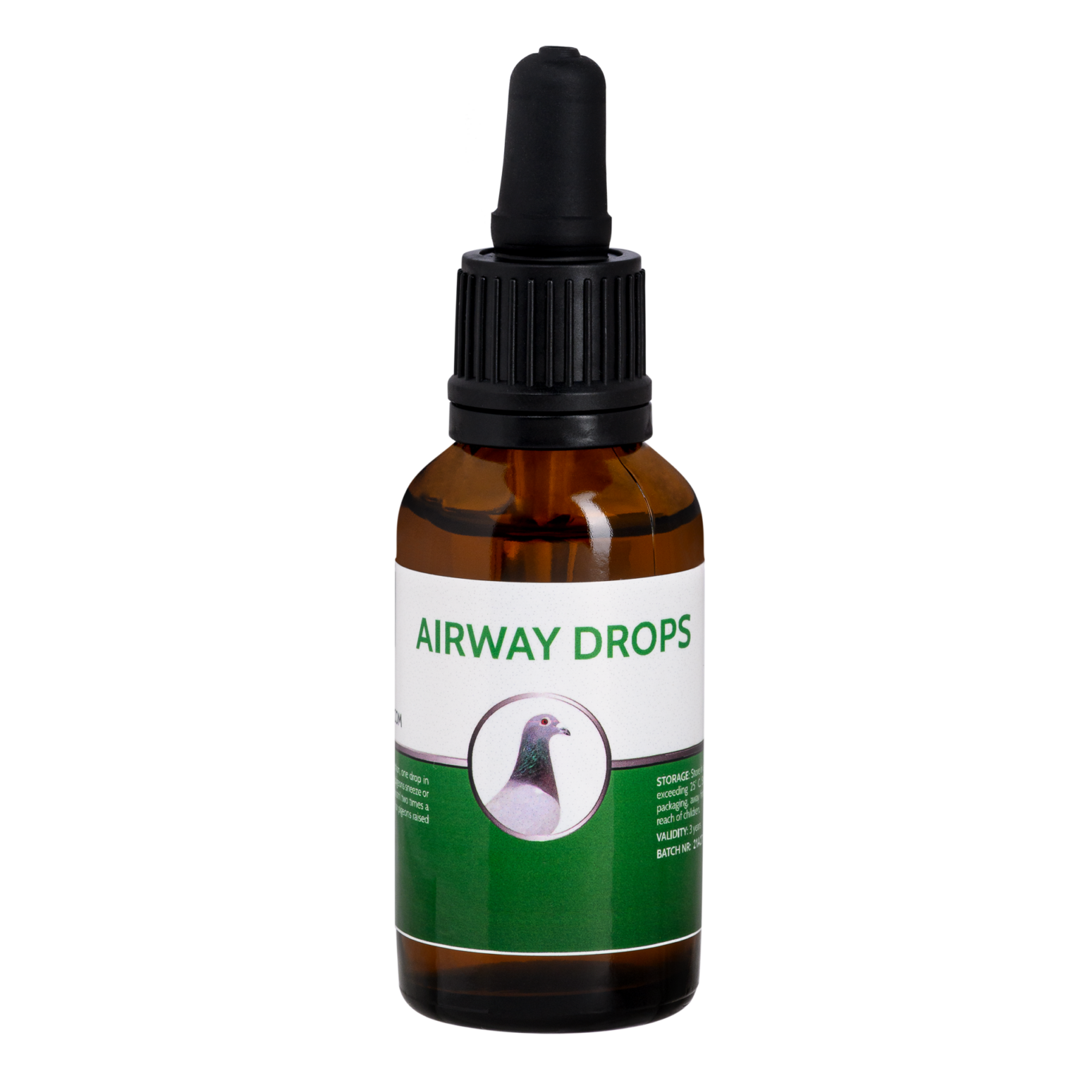 Respiratory Drops 30 ml — Natural Nasal Drops for Pigeons (Peppermint & Thyme)